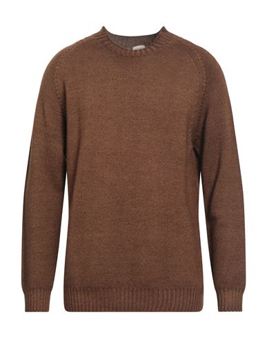 H953 Man Sweater Brown Size 44 Merino Wool In Brown