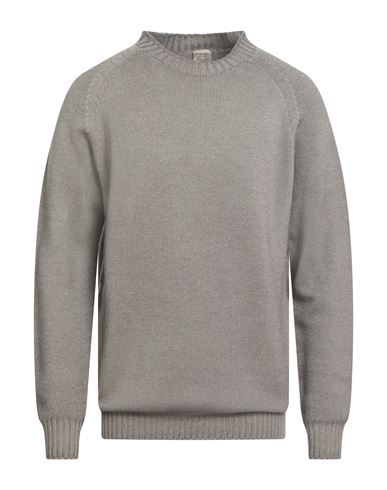 H953 Man Sweater Taupe Size 44 Merino Wool In Gray