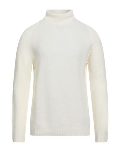 H953 Man Turtleneck Ivory Size 40 Merino Wool In Neutral