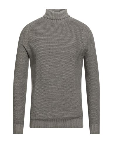H953 Man Turtleneck Khaki Size 38 Merino Wool In Gray