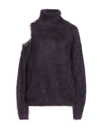 Semicouture Woman Turtleneck Plum Size L Mohair Wool, Polyamide, Virgin Wool In Purple