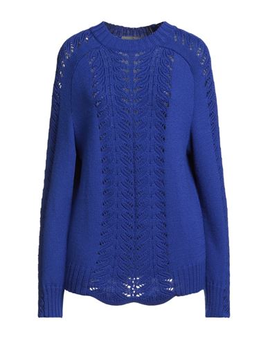 Alberta Ferretti Woman Sweater Bright Blue Size 4 Virgin Wool