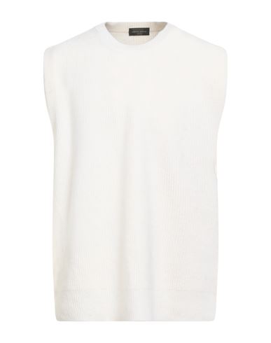 Roberto Collina Man Sweater Ivory Size 42 Merino Wool, Cashmere In Neutral
