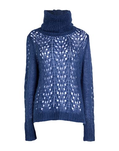 Siste's Woman Turtleneck Navy Size M/l Polyamide, Alpaca Wool, Acrylic
