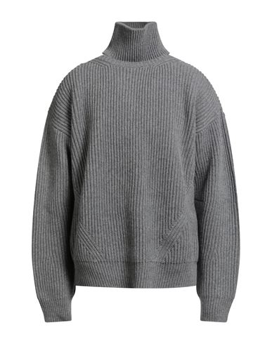 Ann Demeulemeester Man Turtleneck Grey Size L Virgin Wool, Cashmere