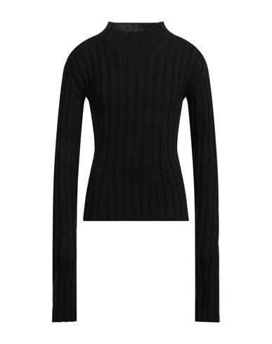 Ann Demeulemeester Man Turtleneck Black Size L Virgin Wool In Black