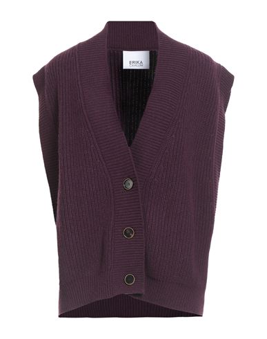 Erika Cavallini Woman Cardigan Plum Size L Wool, Polyamide