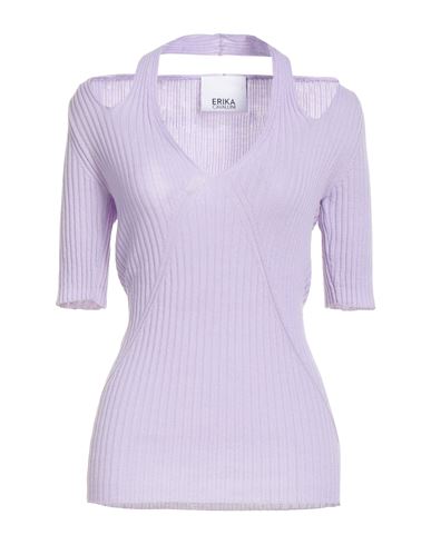 Erika Cavallini Woman Sweater Lilac Size M Virgin Wool In Purple
