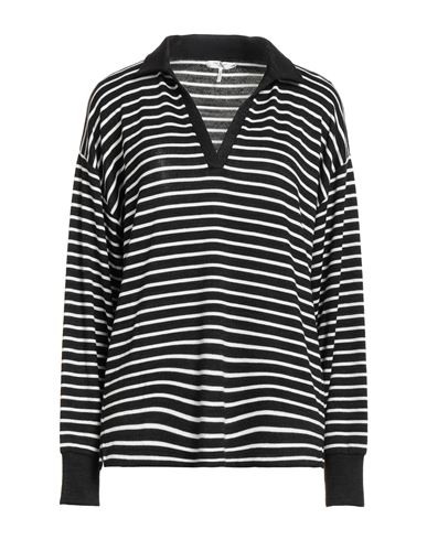 Rag & Bone Woman Sweater Black Size L Rayon, Polyester, Elastane