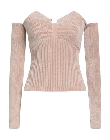Erika Cavallini Woman Sweater Beige Size L Viscose, Polyamide In Pink