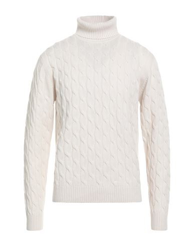 Luigi Borrelli Napoli Man Turtleneck Off White Size 46 Wool, Silk, Cashmere In Neutral