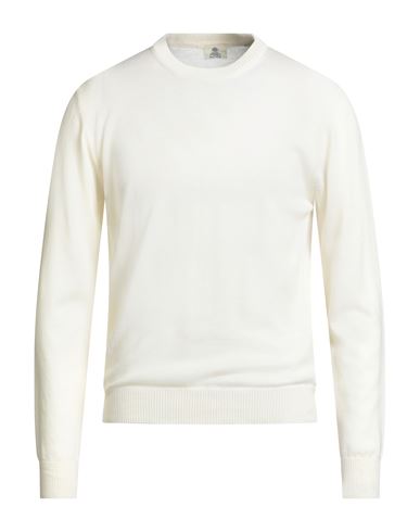 Luigi Borrelli Napoli Man Sweater Ivory Size 44 Wool In White