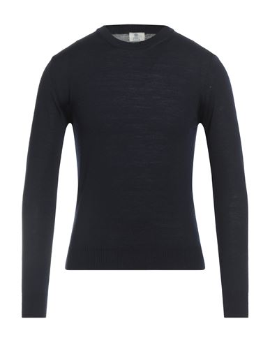 Luigi Borrelli Napoli Man Sweater Midnight Blue Size 36 Wool In Blue