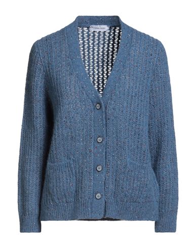 Gran Sasso Woman Cardigan Slate Blue Size 10 Alpaca Wool, Viscose, Polyamide, Virgin Wool