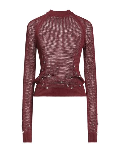 Durazzi Woman Sweater Burgundy Size S Cotton In Burgundy