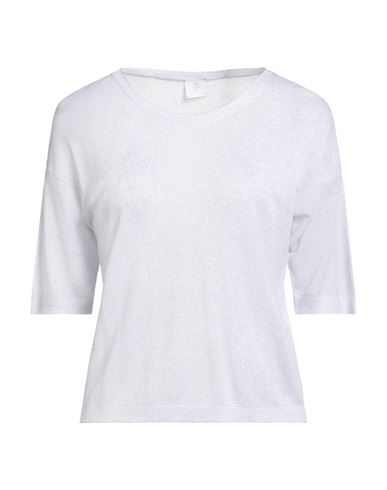 Eleventy Woman Sweater Light Grey Size L Viscose, Polyester In White
