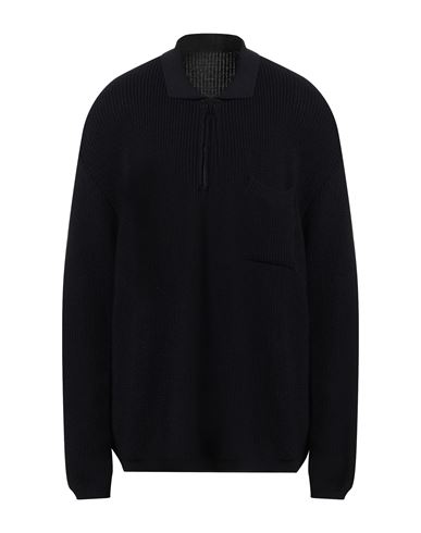Hevo Hevò Man Sweater Navy Size M Virgin Wool, Acrylic In Black