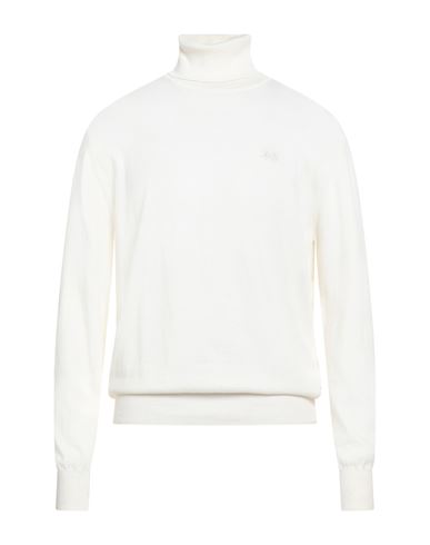 La Martina Man Turtleneck Ivory Size Xl Cotton, Wool In White