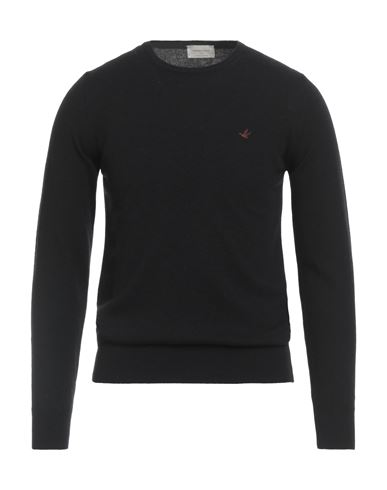 Brooksfield Man Sweater Black Size 36 Virgin Wool In Black