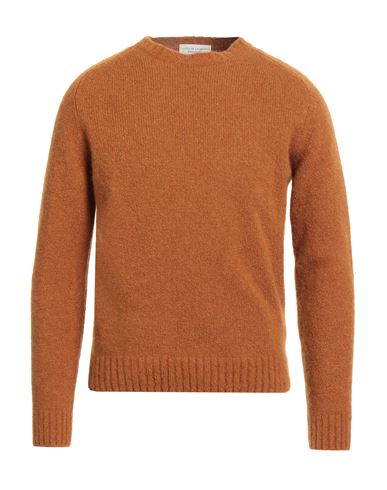 Filippo De Laurentiis Man Sweater Tan Size 48 Alpaca Wool, Merino Wool, Polyamide In Orange