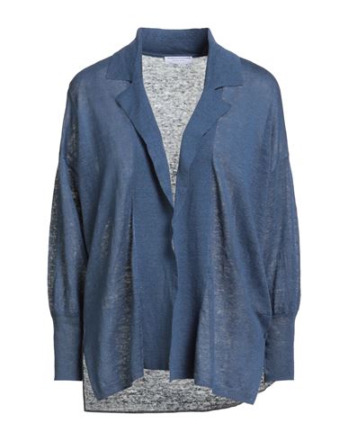 Majestic Filatures Woman Cardigan Navy Size 1 Linen