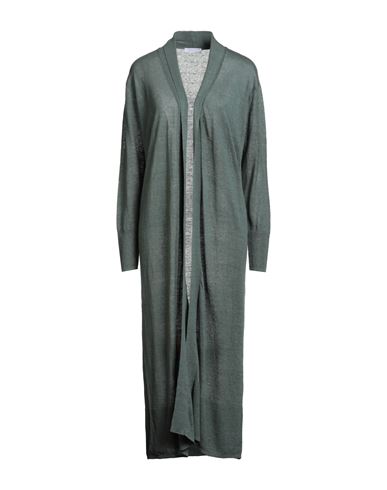 Majestic Filatures Woman Cardigan Dark Green Size 1 Linen