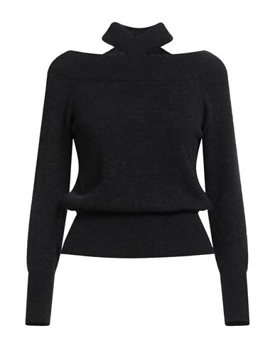 Nenette Woman Turtleneck Black Size M Alpaca Wool, Polyamide, Virgin Wool, Elastane In Black