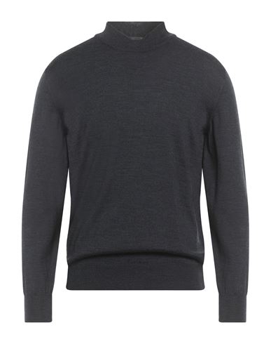 Dalmine Man Turtleneck Charcoal Size 42 Merino Wool In Gray