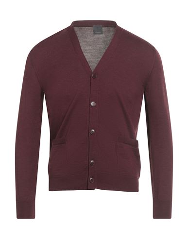 Dalmine Man Cardigan Garnet Size 38 Merino Wool