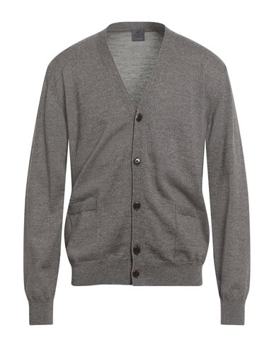 Dalmine Man Cardigan Taupe Size 46 Merino Wool