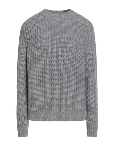 Peserico Woman Sweater Grey Size 10 Polyester, Alpaca Wool, Nylon, Merino Wool