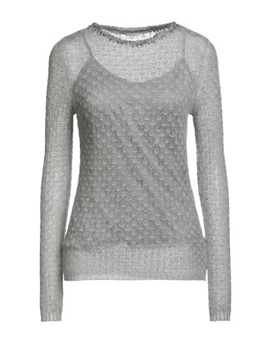 Ermanno Scervino Woman Sweater Grey Size 8 Polyamide, Mohair Wool, Wool In Gray