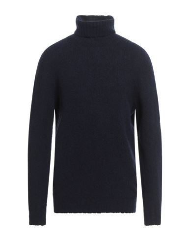 Société Anonyme Man Turtleneck Midnight Blue Size Xl Merino Wool, Cashmere, Polyamide In Black