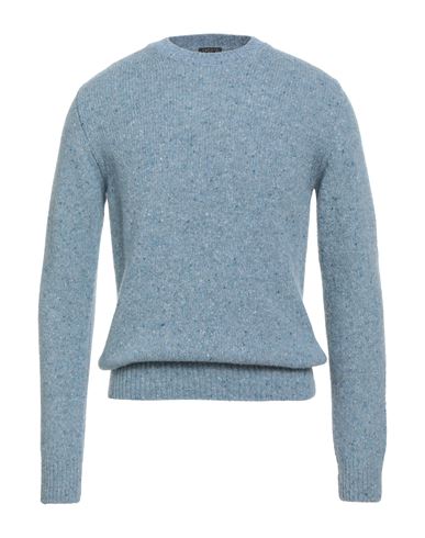 Retois Man Sweater Sky Blue Size M Wool, Viscose, Polyamide In Blue