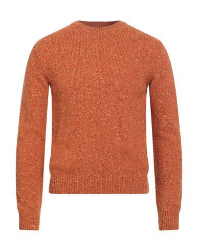 Retois Man Sweater Rust Size Xl Wool, Viscose, Polyamide In Red