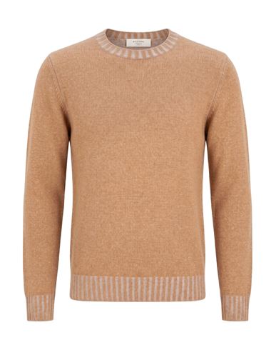 Become Man Sweater Camel Size 40 Virgin Wool In Beige