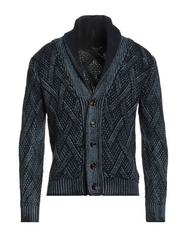 Moorer Man Cardigan Midnight Blue Size 38 Wool In Gray