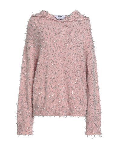 Msgm Woman Sweater Pink Size S Polyamide, Alpaca Wool, Mohair Wool, Metallic Fiber In Pink