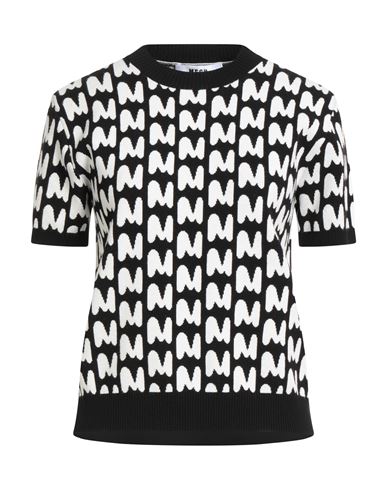 Msgm Woman Sweater Black Size S Viscose, Polyester In Black