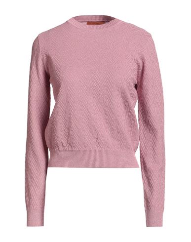 Missoni Woman Sweater Antique Rose Size M Cotton, Viscose, Metallic Fiber, Polyester, Synthetic Fibe