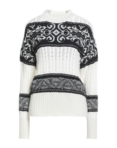 Akep Woman Sweater White Size 4 Textile Fibers, Polyacrylic, Wool, Alpaca Wool, Viscose