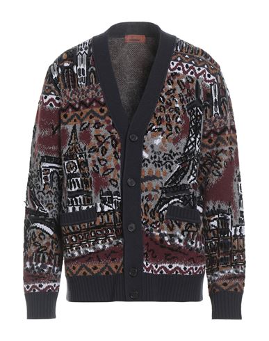 Missoni Man Cardigan Grey Size Xl Wool, Viscose, Cotton, Polyamide, Polyester