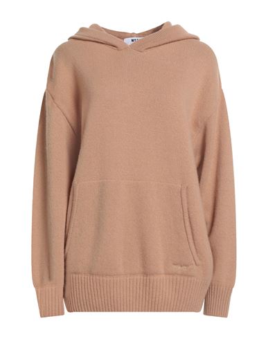 Msgm Woman Sweater Camel Size M Wool, Cashmere