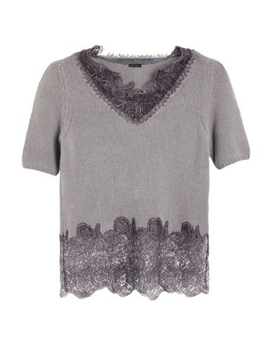 Ermanno Scervino Woman Sweater Grey Size 8 Cashmere, Silk, Polyamide In Purple