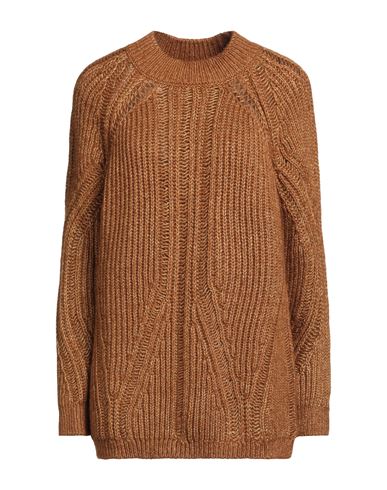 Alberta Ferretti Woman Sweater Tan Size 8 Viscose, Wool, Polyester