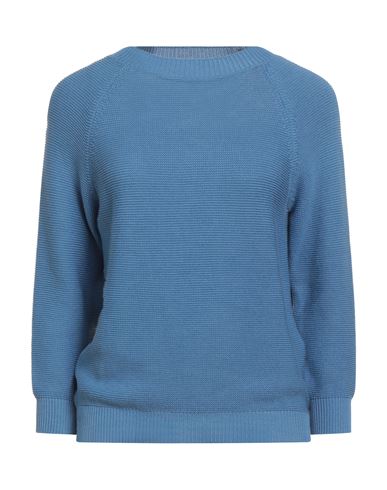 Weekend Max Mara Woman Sweater Light Blue Size Xxl Cotton In Blue