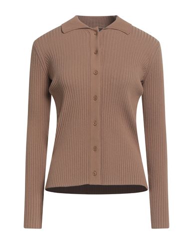 Weekend Max Mara Woman Cardigan Light Brown Size Xxl Viscose, Polyester, Polyamide, Elastane In Brown