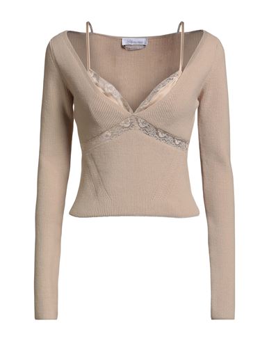 Blumarine Woman Sweater Beige Size 8 Polyamide, Acrylic, Wool, Polyester