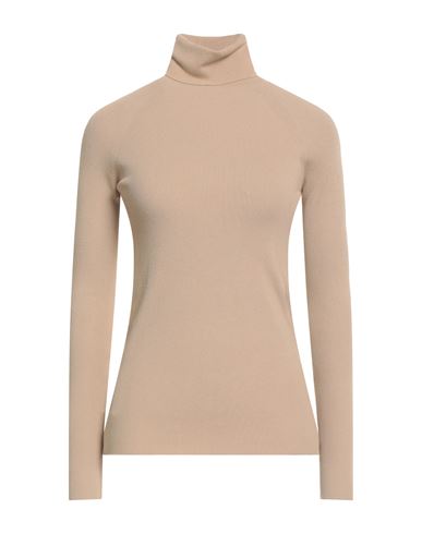 Vicario Cinque Woman Turtleneck Sand Size L Viscose, Polyamide In Neutral