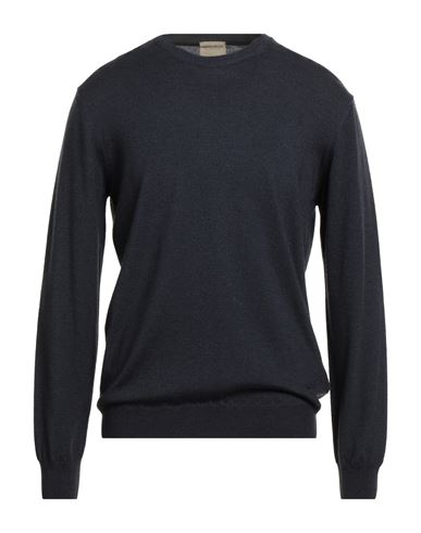 Woolrich Man Sweater Midnight Blue Size L Wool In Black